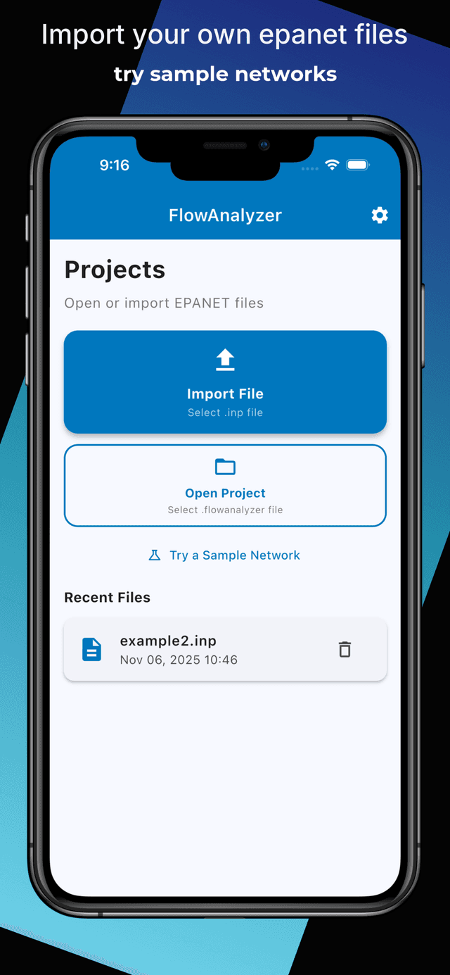 FlowAnalyzer Mobile - Projects